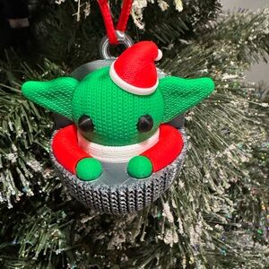 3D Knit Printed Holiday Grogu